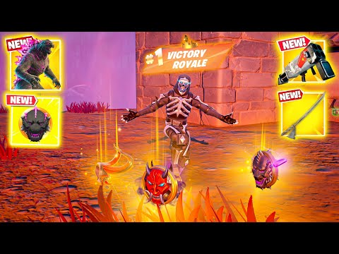 Skull Commander ( Godzilla Portal ) vs NEW 3 MEDALLIONS & MYTHIC WEAPONS ( NEW! FORTNITE CHAPTER 6 )