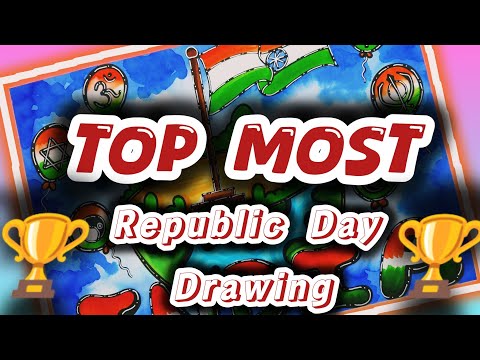 Republic Day Drawing Easy Steps / Republic Day Poster / How To Draw Republic Day Drawing