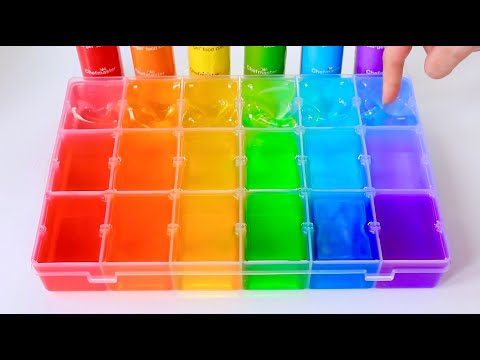 Satisfying Slime Coloring with Food Dye, Pigment, Shaving Foam+ More! Mixing Slime Colours ASMR