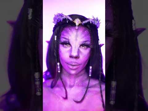 Purple Avatar Makeup Transformation 💜🪻