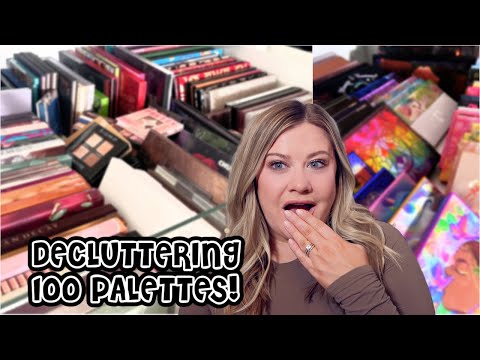 DECLUTTERING ALL MY EYESHADOW PALETTES?!