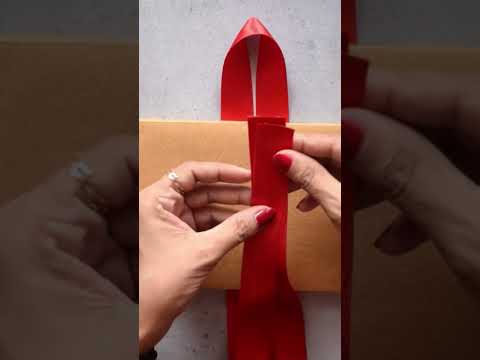 Easy Way to Wrap a Ribbon on a Gift Box | How to Wrap a Gift with Ribbon Easy #giftwrap