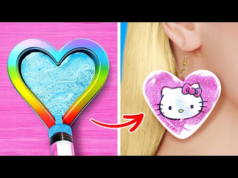 COOL Epoxy Crafts & Hot Glue Gun DIYs 💎🎨 Cute Jewelry Ideas by 123 GO!