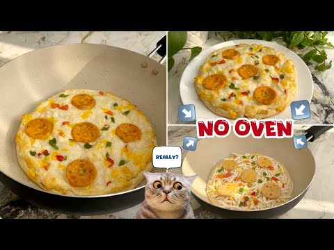 Pizza recipe without oven / Pizza dough recipe no milk 😮 (Only 1 hour is needed)🍕