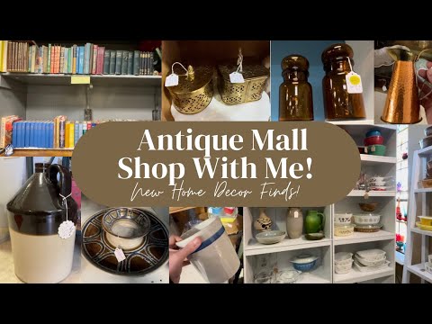 Antique Mall Shop With Me! New Vintage Home Decor Finds!