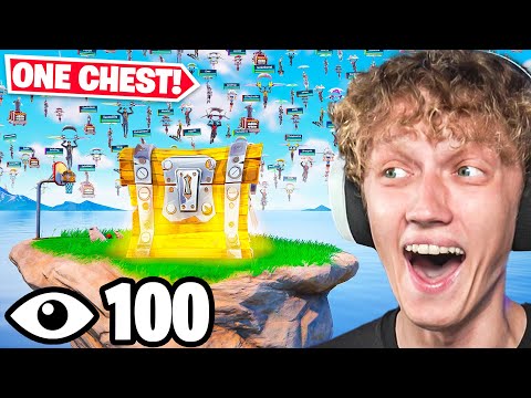 I Got 100 Players To Land At ONE CHEST In Season 2 Fortnite! (impossible)