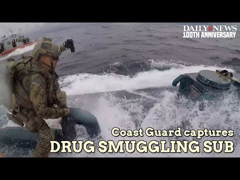 Amazing video shows Coast Guard stop and board drug smuggling submarine