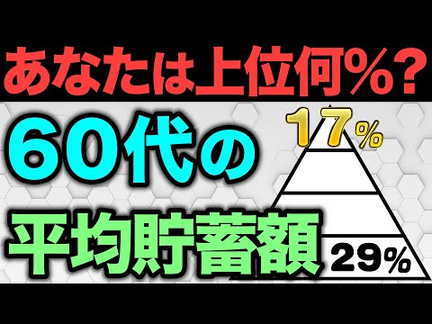 【老後資金】あなたは貯金額は上位何%？60代の平均貯蓄額と割合を詳しく解説