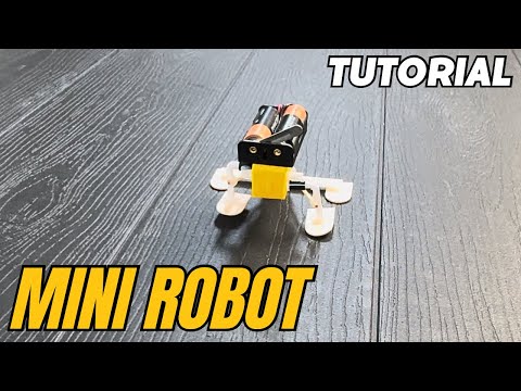 DIY MINI ROBOT EASY TUTORIAL BY RICK CREATIVE | HOW TO MAKE SIMPLE WALKING ROBOT INSTRUCTIONS CRAFT