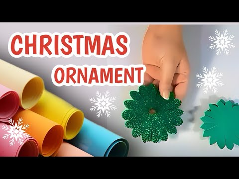 Christmas tree 🎄 tutorial with Glitter foam sheet   Christmas tree craft