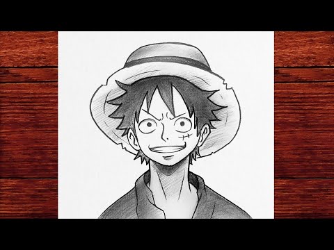 Luffy nasıl çizilir (One Piece) || Luffy çizimi adım adım || Yeni başlayanlar için kolay anime çizim