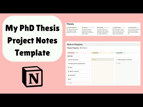 How I Organise My PhD Research Project Notes in Notion - Thesis Planning Notion Template