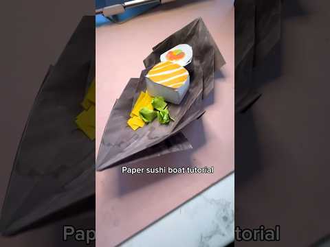 Paper sushi boat tutorial 🍣🍱⛵️