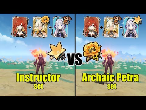 Mavuika BEST Team Artifacts - Instructor vs Archaic Petra // Genshin impact