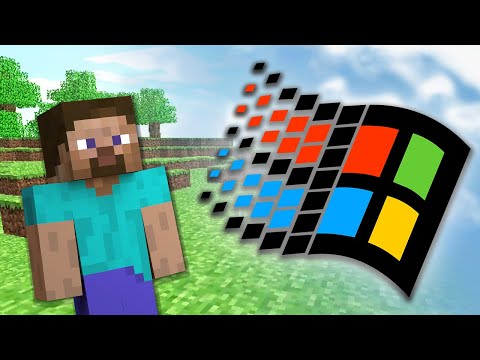 Playing "Minecraft" on Windows 98!