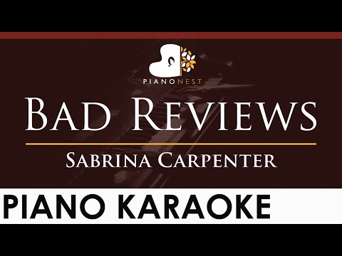 Sabrina Carpenter - Bad Reviews - HIGHER Key (Piano Karaoke Instrumental)