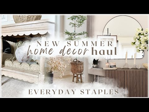 EARLY SUMMER HOME DECOR HAUL! staple decor pieces from ballard designs, meridian, & amazon