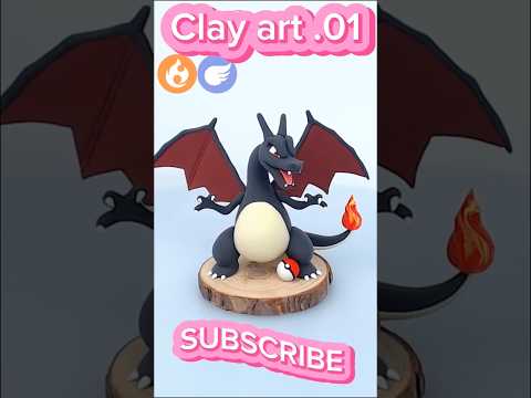 How to Make Shiny Charizard with Clay | DIY Pokemon Clay Sculpture #clayart #craft #claycrafts