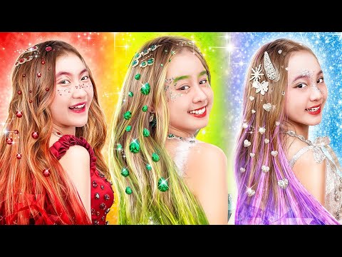 Ruby Girl, Diamond Girl Vs Emerald Girl In Dress Up Challenge!