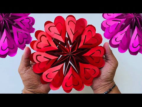 Valentines Decoration Ideas | Paper Heart Wall Decor | Paper Heart Design