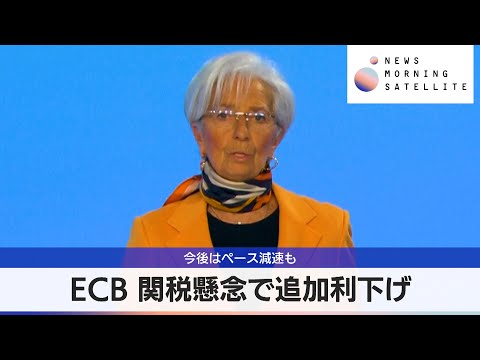 ECB 関税懸念で追加利下げ　今後はペース減速も【モーサテ】