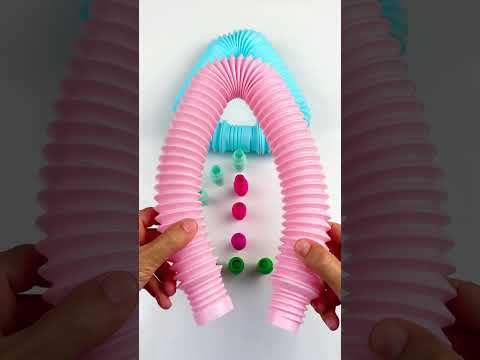 Big 🆚 Mini POP-TUBE #satisfyingvideos #relaxing #oddasmr #poptubesounds #creative #diy ONE1️⃣