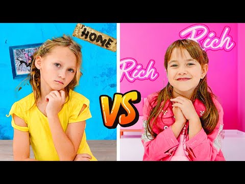 Rich vs Poor Girl and story about diversity for kids