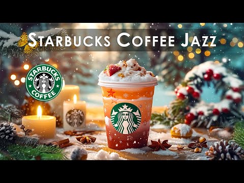 カフェ bgm 火曜️ ☕ Uplifting Starbucks Music & Winter Ambience  🎼 ジャズ音楽と共に学ぶことで気分を高めましょう❄ スタバの季節メニューを楽しむ