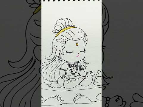 cute bholenath drawing#shorts_ #ytshort #shorts #mahadev #bholenath #savan_somvar #trending #drawing