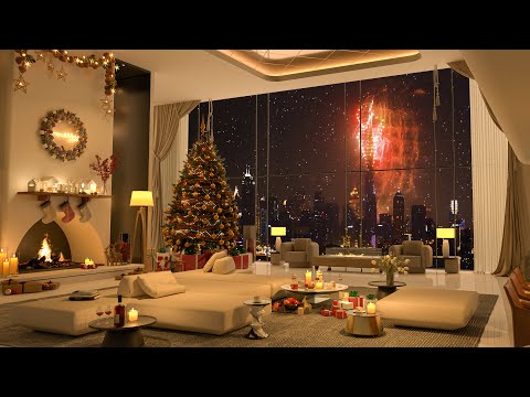 Festive Jazz Glow 2025 🎄 | Cozy Living Room Ambience with Relaxing Holiday Melodies