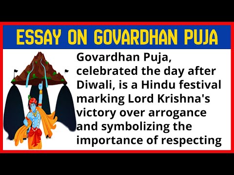 Essay On Govardhan Puja In English | Short Essay On Govardhan Pooja In English |Govardhan Puja Essay