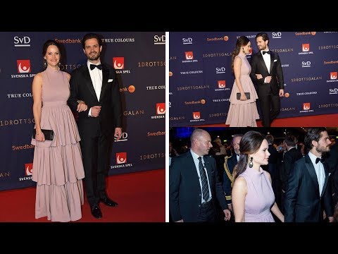 Prince Carl Philip and Princess Sofia at Swedish Sports Gala's Red Carpet