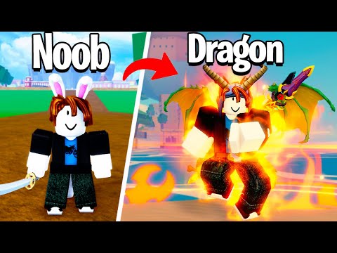 Upgrading NOOB To GOD Draco V4 in Blox Fruits