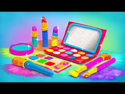 Wow ✨ DIY Sparkly Makeup Set from Glittery Clay