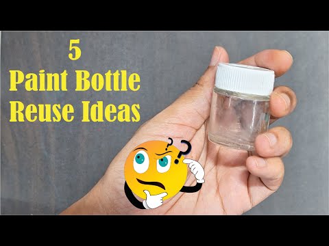 5 Cool Empty Acrylic Paint Bottle Reuse Idea | @CraftStack