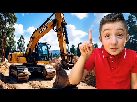 Construction Vehicles for Kids 🚧 Excavators for Kids 🚜 Digging Dirt and Rocks