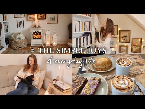 Simple, cosy joys: books, coffee & candles 🤎 Rory Gilmore kind of a day & spooky book recs vlog