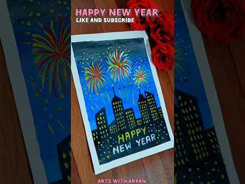 Happy New Year 2025 🎊🎉🎆| Arts With Arpan #shorts #youtubeshorts #happynewyear #art