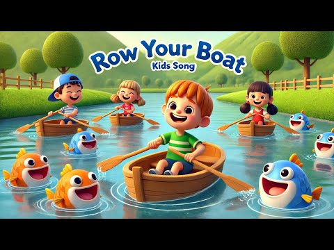 Row Your Boat with Friends | Sing along with lyrics #nurseryrhymes #kidssongs