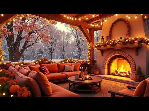 Cozy Winter Cabin Atmosphere ❄️The Crackling Sound of The Fireplace and the Burning Fire to Relax