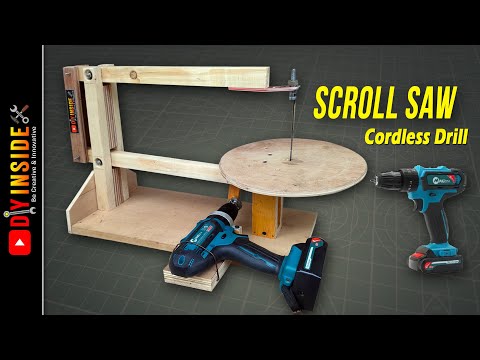 scroll saw dari mesin bor listrik #diy #scrollsaw