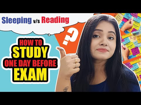 STUDY PLAN FOR 1 DAY BEFORE EXAM  |  HOW TO STUDY ONE DAY BEFORE AN Exam/Hacks