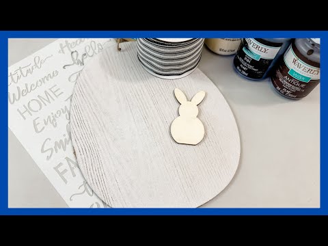 Neutral Easter Door Hanger DIY || Dollar Tree Egg Cutout || Just 1 Quick Craft