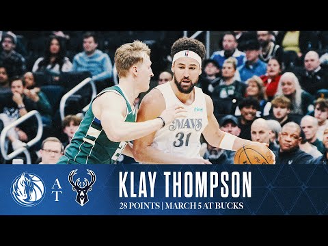 Klay Thompson (28 Points) Highlights vs. Milwaukee Bucks | March 5, 2025