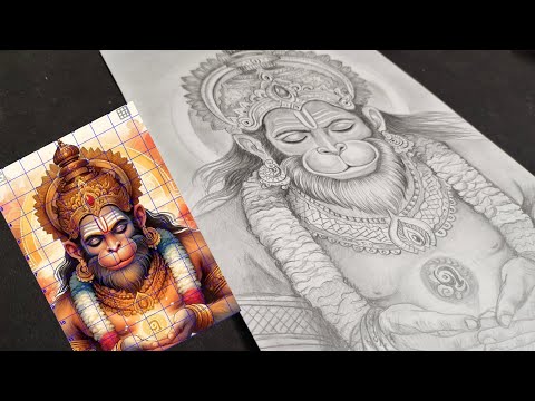 Hanuman ji drawing easy step by step part-2  How To Draw Hanuman ji pencil sketch #hanumandrawing