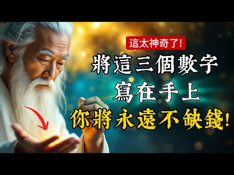 不為人知的靈性奧秘：將這3個數字寫在手上，你將永遠不缺錢！這太神奇了。