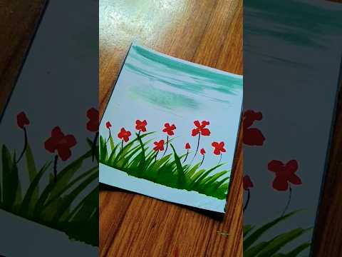 easy painting 🎨💚💙🤍 #song #love #flowers