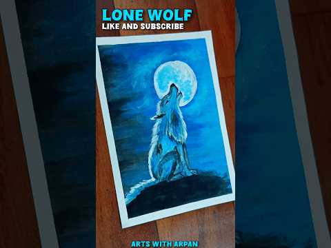 LONE WOLF ❤️‍🔥 | Arts With Arpan #shorts #art #wolf #dark #youtubeshorts