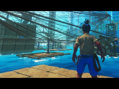 イカダで漂流してたら未知の施設を発見したんだけどｗｗ【Raft】