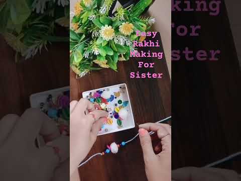 Easy Rakhi making For Sister #shortsvideo #rakhi #satisfying #creative #diy #rakhibondhon